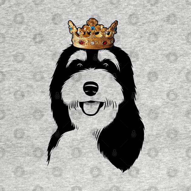 Bernedoodle Dog King Queen Wearing Crown by millersye